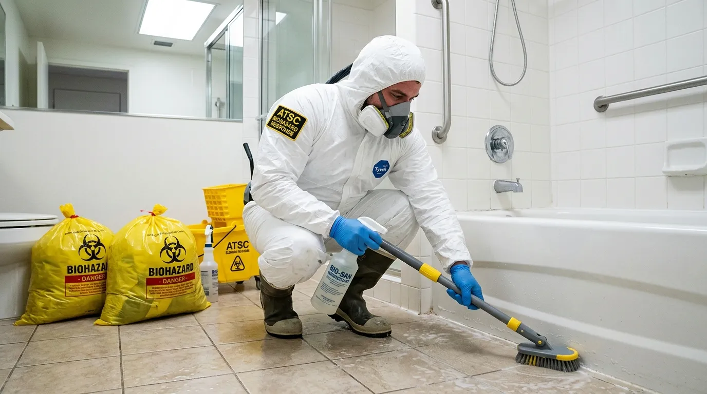 Decontamination equipment deployed for Blood Cleanup in Yorba Linda